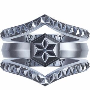 Rinfit Silver Geometric Star Stack Ring